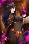  bangle bangs black_hair blunt_bangs bodystocking bodysuit book bracelet cape circlet esther fire_emblem fire_emblem:_kakusei jewelry magic purple_eyes purple_hair skin_tight tharja tiara 