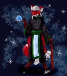  asian_mythology canid canine east_asian_mythology fox fox_spirit magic mammal melee_weapon mythology nikoro_kumitsero nikorokumitsero sword weapon 