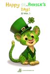  cryptid-creations felid holidays leopard mammal pantherine smile solo st._patrick&#039;s_day 