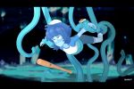  1girl 3d animated barefoot baseball_bat baseball_cap baseball_uniform blue_hair blue_skin blush captured cartoon_network cave clothed clothing coral emotionless expressionless eyelashes female female_focus female_only from_behind grabbing hair lapis_lazuli_(steven_universe) liquid midriff mostly_clothed neck_grab open_mouth penetration pussy sex shoes skuddbutt slime smile steven_universe teeth tentacle tentacle_sex tentacles tied tied_up torn_clothes torn_pants underwater unimpressed vagina vaginal vaginal_penetration 