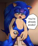  alternate_version_at_source anthro barefoot bed blush crossgender cuntboy duo faceless_male half-closed_eyes hi_res human human_on_anthro intersex interspecies lube male mammal navel nowykowski7 nude penis pussy sonic_(series) sonic_the_hedgehog vaginal 