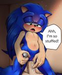  abdominal_bulge alternate_version_at_source anthro barefoot bed blush crossgender cum cum_in_pussy cum_inside cuntboy duo faceless_male half-closed_eyes hi_res human human_on_anthro intersex interspecies lube male mammal navel nowykowski7 nude penis pussy sonic_(series) sonic_the_hedgehog sweat vaginal 