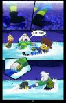  absolutedream asriel_dreemurr boss_monster bovid caprine child comic dialogue english_text hi_res human lizard mammal monster_kid protagonist_(undertale) reptile river scalie slipping stripes text undertale video_games water young 