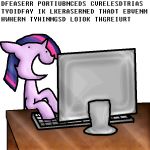  1:1 ambiguous_gender animated computer equid equine feral friendship_is_magic hair horn horse keyboard mammal my_little_pony simple_background solo text the_weaver twilight_sparkle_(mlp) typing unicorn white_background 