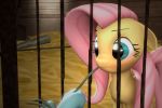  animated cage eating equid equine female feral fishimira fluttershy_(mlp) friendship_is_magic fur hair mammal my_little_pony pink_hair pterippus yellow_fur 