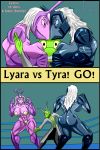  &lt;3 arthropod biceps big_breasts big_butt blue_skin breasts butt comic cricket female fight gmilf hair horn insect invalid_tag muscular muscular_female pasties pink_skin ring saesar scar scarab simple_background white_hair wrestling 