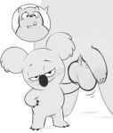  ball_fondling balls brown_bear cartoon_network duo fondling grizzly_(wbb) grizzly_bear humanoid_penis koala male male/male mammal marsupial nom_nom_(wbb) penis size_difference sodabox ursid ursine vombatiform we_bare_bears 