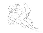  2d_animation animated anthro blush breasts cutedeer duo female male male/female monochrome penis pussy teasing 