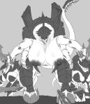  big_breasts blush breasts claws drooling eyeless female group gun hi_res hive_tyrant looking_at_viewer melee_weapon monochrome non-mammal_breasts open_mouth pussy ranged_weapon saliva standing sword tongue tyranid tyrant_guard unknown_artist walking weapon 