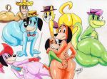  augie_doggie augie_doggie_and_doggie_daddy baba_looey big_butt blue_fur bow_tie brown_fur butt canid canine canis clothing crocodile crocodilian crocodylid doggie_daddy domestic_dog fur girly green_skin hanna-barbera hat headgear headwear hi_res huckleberry_hound male mammal melee_weapon parasitedeath pink_fur rapier reptile scalie snagglepuss sword the_huckleberry_hound_show the_quick_draw_mcgraw_show thick_thighs top_cat top_cat_(series) wally_gator weapon yellow_fur 
