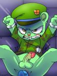  anal angry bottomless bound clothed clothing disembodied_penis flippy_(htf) forced fur glistening green_fur happy_tree_friends hi_res humanoid_penis male male/male mammal penis rape signature stakota ursid 