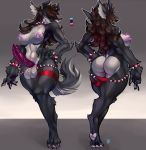  abs animal_genitalia animal_penis breasts canid canine canine_penis canis dickgirl hi_res intersex mammal nipples penis spikes thick_thighs wolf zerolativity 