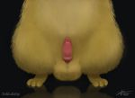  2019 animal_genitalia balls biped black_background close-up detective_pikachu digital_media_(artwork) erection front_view fur hi_res male mammal nintendo nude pikachu pok&eacute;mon pok&eacute;mon_(species) rodent sheath simple_background solo video_games yellow_balls yellow_fur zekromlover 