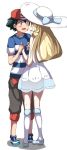  1boy 1girl black_hair blonde_hair kuriyama lillie_(pokemon) pokemon pokemon_(anime) pokemon_(game) pokemon_sm pokemon_sm_(anime) satoshi_(pokemon) 