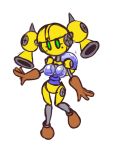  breasts elfdrago f.l.u.d.d. female green_eyes humanoid looking_at_viewer machine mario_bros nintendo not_furry pigtails robot screw simple_background solo video_games white_background yellow_body 
