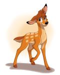  2019 bambi bambi_(film) by-nc-nd capreoline cervid creative_commons digital_media_(artwork) disney fur hi_res male mammal mule_deer orlandofox young 