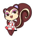  alpha_channel animal_crossing bottomless clothed clothing looking_at_viewer makeup mammal nintendo pecan_(animal_crossing) rodent sciurid shirt simple_background smug topwear transparent_background video_games vono 