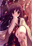  blush bow brown_hair caidychen detached_sleeves foreshortening hair_bow hakurei_reimu hands jewelry long_hair looking_at_viewer pov proposal red_eyes ring solo_focus touhou 
