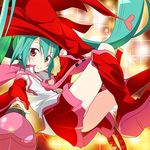  alternate_costume boots duplicate hat hatsune_miku ixy long_hair skirt solo vocaloid wand 