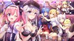 &gt;_&lt; 6+girls :o :q ;d ahoge alternate_costume armpits ass axent_wear azur_lane bare_arms bare_shoulders bird black_choker black_headwear black_legwear black_shirt blonde_hair blue_eyes blue_hair blue_neckwear blush bow bra bracelet breasts brown_gloves cabbie_hat can casual cat_ear_headphones chick choker cleavage cleavage_cutout cleveland_(azur_lane) closed_mouth collarbone couch crop_top cup doll_hug drinking_glass drinking_straw elbow_gloves embarrassed enterprise_(azur_lane) fang frilled_shirt frills glint gloves green_eyes grin hair_bow hair_ornament hairband hand_on_another&#039;s_cheek hand_on_another&#039;s_face hat headphones heart_cutout helena_(azur_lane) highres holding holding_microphone holding_phone jewelry knees_up laffey_(azur_lane) large_breasts long_hair looking_at_viewer manjuu_(azur_lane) memphis_(azur_lane) microphone multiple_girls necktie nose_blush off-shoulder_shirt off_shoulder on_couch one_eye_closed one_side_up open_mouth outstretched_arm phone pink_hair ponytail puffy_short_sleeves puffy_sleeves purple_eyes reclining red_bow red_eyes ribbed_sweater richmond_(azur_lane) san_diego_(azur_lane) saratoga_(azur_lane) self_shot shirt short_sleeves silver15 silver_hair sitting sleeveless smile striped striped_bra sweater table television thighhighs tongue tongue_out torn_clothes torn_shirt twintails underwear v white_hair 