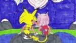  2004 anthro chris_chan_(&#039;artist&#039;) clothed clothing duo eulipotyphlan fan_character female fully_clothed fur hedgehog hybrid kissing low_res male mammal marker_(artwork) nintendo nude pikachu pink_fur pok&eacute;mon pok&eacute;mon_(species) raichu rodent rosechu_(character) rosechu_(species) sitting sonic_(series) sonichu_(character) sonichu_(series) sonichu_(species) traditional_media_(artwork) video_games what_has_science_done yellow_fur 