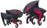  &lt;3 2014 black_body bomb chibi claws digital_media_(artwork) duo explosives female ghostfire godzilla_(series) kaiju large_female male male/female markings monster multi_arm multi_limb muto_(godzilla) nuclear open_mouth size_difference small_male smile toes toho weapon 