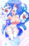  &lt;3 &lt;3_eyes absurd_res animal_humanoid big_ears big_hands biped blue_hair breasts capcom cat_humanoid darkstalkers eyelashes eyeliner fangs felicia_(darkstalkers) felid felid_humanoid feline feline_humanoid female front_view fur green_eyes hair hair_over_eye handpaw hi_res humanoid light_fur long_hair long_tail looking_at_viewer makeup mammal mammal_humanoid navel open_mouth open_smile pale_fur pawpads paws pseudo_clothing smile solo spudenski video_games white_fur white_pupils white_tail wide_hips 