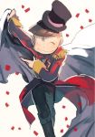  berobero cape_lift hat matsuno_osomatsu one_eye_closed osomatsu-kun osomatsu-san outstretched_arms top_hat 