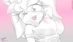  amy_rose anthro big_breasts breasts clothing eulipotyphlan female hedgehog hi_res looking_at_viewer mammal nipples open_mouth signature smile solo sonic_(series) tc 