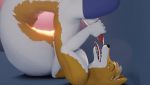  3d_(artwork) 3d_animation animated anthro autofellatio balls canid canine clothing digital_media_(artwork) erection fox fur jigglebonez leggings legwear lokio male mammal masturbation open_mouth oral oral_masturbation orange_fur penile penile_masturbation penis simple_background solo stockings thigh_highs tongue tongue_out white_fur 