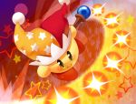  beam_kirby blush clothing hat headgear headwear kirby kirby_(series) magic_wand nintendo unknown_artist video_games waddling_head yellow_eyes yellow_skin 