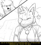  black_and_white breasts comic fidchellvore hildegard lucario monochrome nintendo pok&eacute;mon pok&eacute;mon_(species) spearow video_games vore 