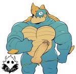  anthro anthrofied balls barazoku clothing drednaw elfein erection humanoid_penis long_penis looking_at_viewer male manly muscular nintendo nude pecs penis pok&eacute;mon pok&eacute;mon_(species) pok&eacute;morph reptile scalie solo standing thick_thighs underwear vein veiny_penis video_games 