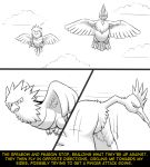  avian black_and_white comic fearow fidchellvore monochrome nintendo pok&eacute;mon pok&eacute;mon_(species) spearow text video_games 