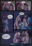  bed casual_nudity clothing cuddling father father_and_son hyaenid kissing male mammal panties parent pickles-hyena son striped_hyena underwear 