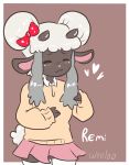  &lt;3 2019 abitriskay anthro anthrofied blush bovid caprine clothed clothing female hair mammal nintendo pok&eacute;mon pok&eacute;mon_(species) pok&eacute;morph solo video_games wooloo 