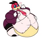  2019 4_arms alpha_channel antennae_(anatomy) anthro arthropod belly big_breasts blush breasts chub_united clothed clothing digital_drawing_(artwork) digital_media_(artwork) female hi_res insect ledian multi_arm multi_limb nintendo obese open_mouth overweight overweight_female patsy_bennett pok&eacute;mon pok&eacute;mon_(species) self_grope simple_background solo transparent_background video_games 
