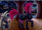  absurd_res armor equid equine eulipotyphlan eyes_closed female feral grubber_(mlp) hedgehog hi_res horn mammal my_little_pony my_little_pony_the_movie piecesofeden shadow ship tempest_shadow_(mlp) unicorn vehicle 