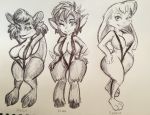 2019 anthro bianca_(spyro) big_breasts big_tail bikini breasts cheek_tuft clothed clothing curvaceous elora faun female fur group hair hands_behind_head hands_on_hips hooves kangaroo lagomorph leporid long_ears long_hair looking_at_viewer macropod mammal marsupial monochrome navel one_eye_closed pigtails pikapika212 pinup pose prick_ears rabbit sheila_(spyro) short_hair simple_background skimpy sling_bikini small_waist smile spyro_reignited_trilogy spyro_the_dragon standing suggestive swimwear thick_thighs traditional_media_(artwork) tuft video_games white_background wide_hips wink 