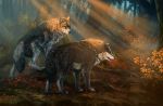  2019 blue_eyes canid canine canis digital_media_(artwork) hi_res male mammal rakan scar skahdryn wolf wolfroad 