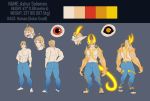  asian_mythology clothing demon east_asian_mythology energy exalted glowing hi_res human japanese_mythology kemono male mammal model_sheet mythology oni pants solo undeadkitty13 yōkai 