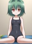  awa child green_hair omamori_himari red_eyes shizuku_(omamori_himari) swimsuit 