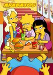  arabatos bart_simpson greta_wolfcastle jessica_lovejoy lisa_simpson the_simpsons 