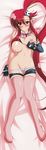  :&lt; areolae bikini_top blush breasts c.r. dakimakura fingerless_gloves full_body gloves hair_ornament highres large_breasts legs long_hair lying open_fly panties pants_pull panty_pull pink_legwear ponytail pulled_by_self red_hair scarf shorts shorts_pull solo tengen_toppa_gurren_lagann thighhighs underwear unzipped yellow_eyes yoko_littner 