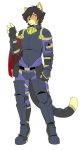  alpha_channel anthro armor clothed clothing felid feline hair looking_at_viewer male mammal munks_(artist) simple_background solo standing transparent_background 