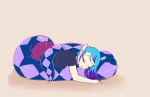  2019 alasou animal_humanoid blue_hair breasts clothed clothing digital_media_(artwork) female hair humanoid reptile reptile_humanoid scalie scalie_humanoid sleeping snake_humanoid solo 