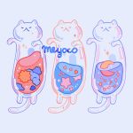  artist_name blue_background cat closed_eyes cloud constellation crescent_moon liquid longcat meyoco moon no_humans original partially_submerged simple_background sparkle star star_(sky) transparent 