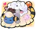  &lt;3 2019 =w= ambiguous_gender blush bovid caprine digital_media_(artwork) duo feral heart_nose iroxykun mammal mareep nintendo pok&eacute;mon pok&eacute;mon_(species) sleeping video_games wooloo 