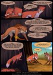  abby_(rukifox) angry animal_genitalia blood canid canine comic crying cub digital_media_(artwork) english_text female feral fox fully_sheathed fur green_eyes group hair hi_res keki lyssa male mammal outside rick_(rukifox) rukifox sad sheath talking_feral tears text young zuri_(rukifox) 