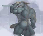 abs anthro back_muscles balls canid canine canis fleshformomo fur genitals hi_res league_of_legends male mammal muscular muscular_male pecs penis riot_games scar solo tail vein veiny_penis warwick_(lol) wolf